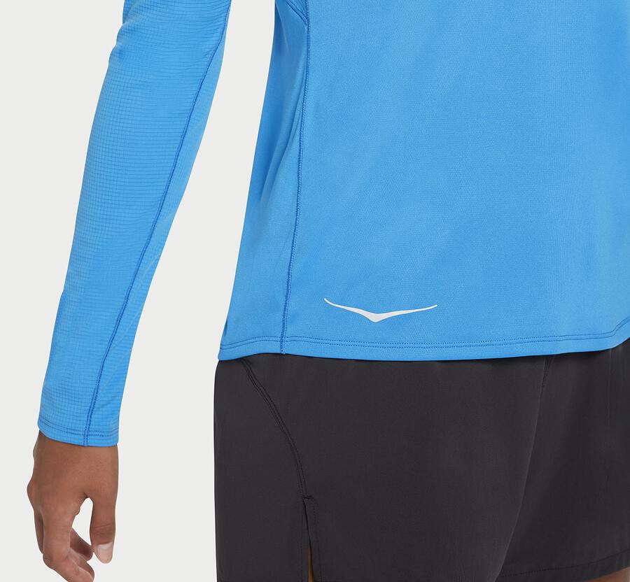 Hoka One One Performance Lång Sleeve Top Dam - Blå - YCWBK-3507